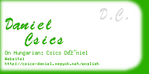 daniel csics business card